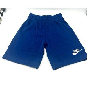 Nike Kids Blue Athletic Shorts Size 6-7 Years (116-122 cm) Logo Activewear